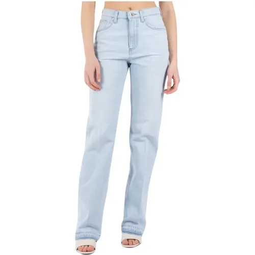 Hellblaue Straight Leg Jeans , Damen, Größe: W28 - Don The Fuller - Modalova