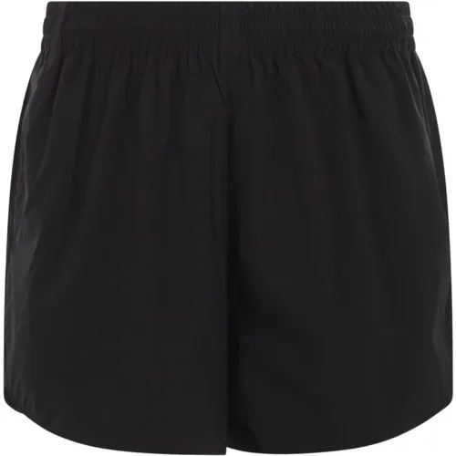 Schwarze Jogging Shorts mit Puff Logo Print , Damen, Größe: XS - alexander wang - Modalova