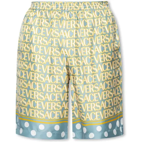 Silk shorts , male, Sizes: L, M - Versace - Modalova