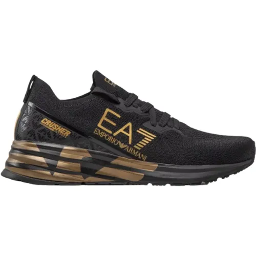 Gestrickte Distance Crusher Sneakers für Damen , Damen, Größe: 35 EU - Emporio Armani EA7 - Modalova