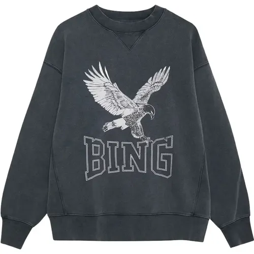 Retro Eagle Sweatshirt , female, Sizes: M - Anine Bing - Modalova