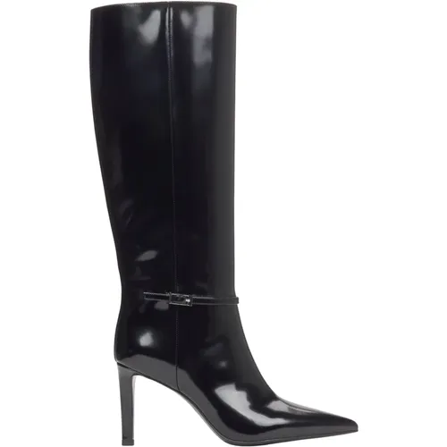 Knee-High Boots made of Patent Genuine Leather Er00115871 , female, Sizes: 3 UK, 5 UK, 7 UK, 2 UK, 6 UK, 4 UK - Estro - Modalova