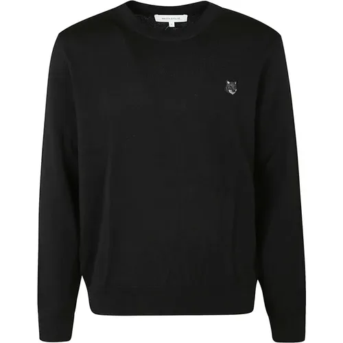 Fox Head Patch Jumper , male, Sizes: S, L, M, 2XL, XL - Maison Kitsuné - Modalova