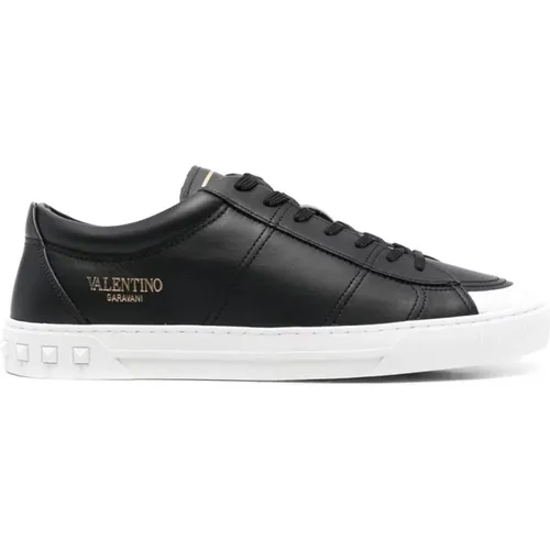 Schwarze CityPlanet Sneakers mit Nieten , Herren, Größe: 41 1/2 EU - Valentino Garavani - Modalova