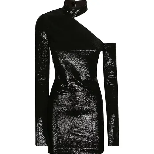 Sequin One-Shoulder Dress , female, Sizes: XS, S, 2XS - REV - Modalova