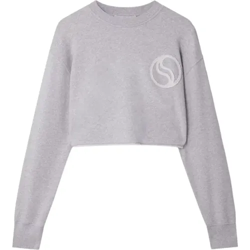 S-Wave Cropped Sweatshirt , female, Sizes: S - Stella Mccartney - Modalova