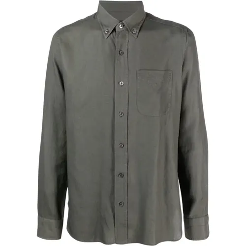 Chest Pocket Shirt, Stylish Upgrade, 100% Lyocell , male, Sizes: 3XL - Tom Ford - Modalova
