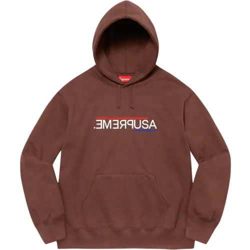 Dunkelbrauner Kapuzenpullover Limited Edition - Supreme - Modalova