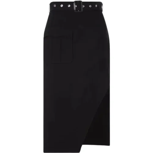 Eleganter Schwarzer Rock für Frauen , Damen, Größe: 2XS - alexander mcqueen - Modalova