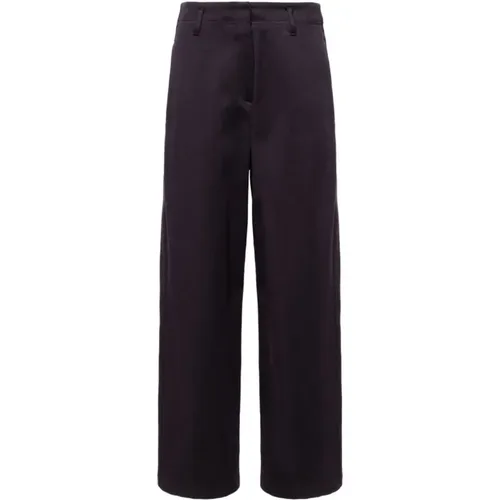 Twill Weave Straight Leg Trousers , female, Sizes: M, XS, S - Forte Forte - Modalova