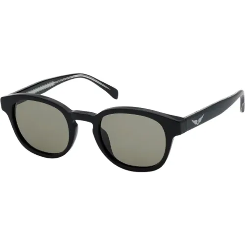 Schwarze Acetat Damen Sonnenbrille - Zadig & Voltaire - Modalova