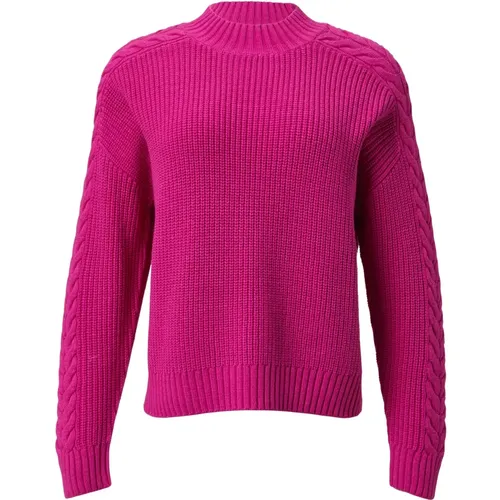 Zopfmuster Pullover , Damen, Größe: M - comma - Modalova