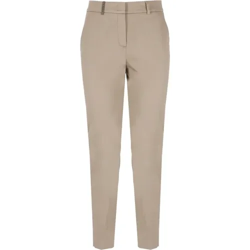 Cotton Trousers with Pockets , female, Sizes: 2XS/XS, XS - PESERICO - Modalova
