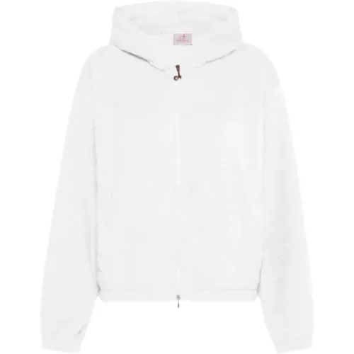 Weicher Cremefarbener Pullover mit Kapuze , Damen, Größe: S - DEHA - Modalova