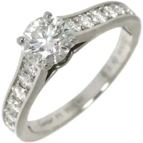 Pre-owned Platinum rings , female, Sizes: ONE SIZE - Cartier Vintage - Modalova