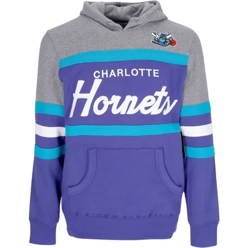 Charlotte Hornets NBA Hoodie Purple , male, Sizes: S, M - Mitchell & Ness - Modalova