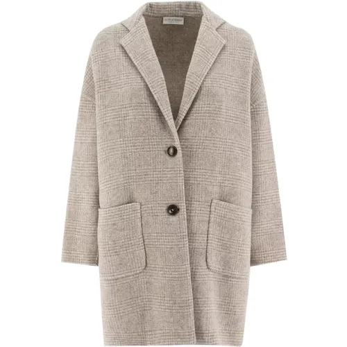 Women`s Clothing Jackets Coats Aw23 , female, Sizes: L - Le Tricot Perugia - Modalova