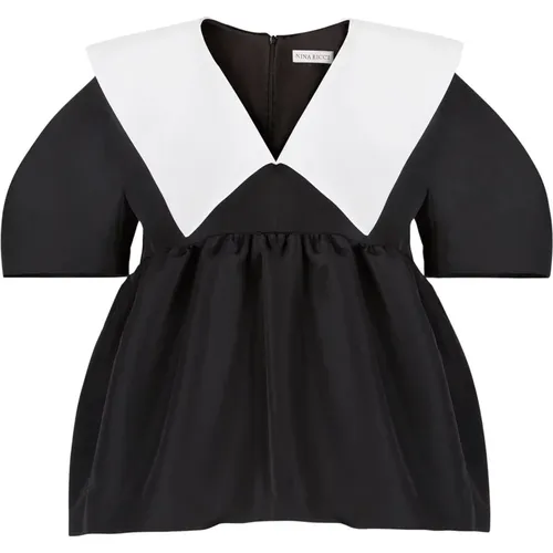 Taffeta Babydoll Top , female, Sizes: 2XL, XL, 2XS, S, L, M - Nina Ricci - Modalova