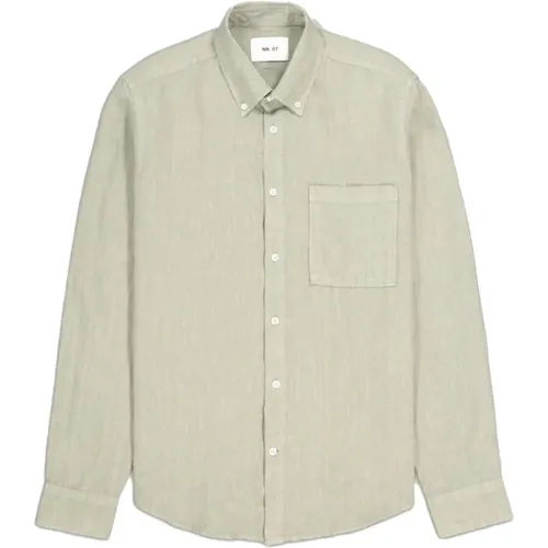 Summer Linen Shirt , male, Sizes: XL, L - Nn07 - Modalova