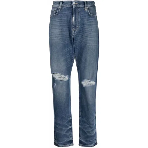 Vintage Distressed Straight Leg Jeans , Herren, Größe: W31 - REPRESENT - Modalova