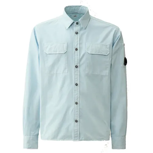 Gabardine Pockets Shirt Starlight , male, Sizes: M, L - C.P. Company - Modalova