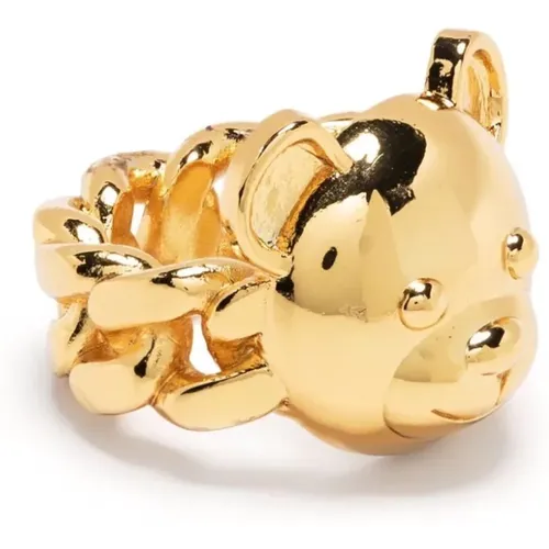 Goldener Casual Ring , Damen, Größe: L - Moschino - Modalova