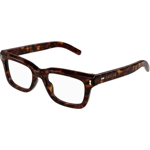 Stylish Eyewear Frames in Havana Color , unisex, Sizes: 51 MM - Gucci - Modalova