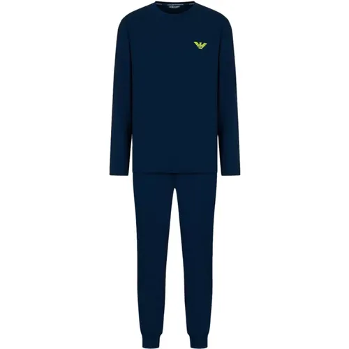 Cotton Comfort Fit Pyjama , male, Sizes: XL, S, M - Emporio Armani - Modalova