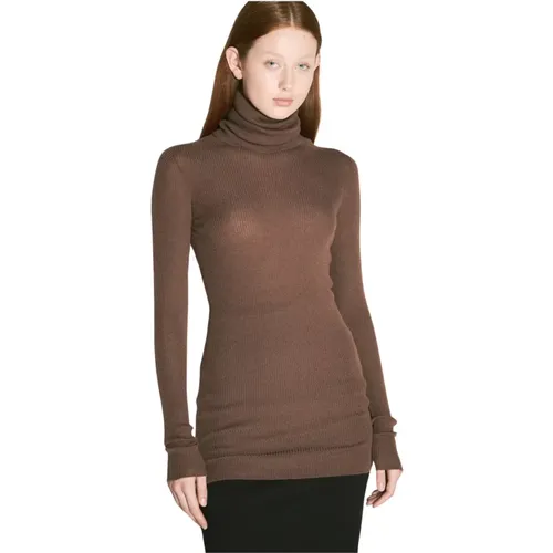 Wollstrick Hochhals Pullover , Damen, Größe: S - Rick Owens - Modalova