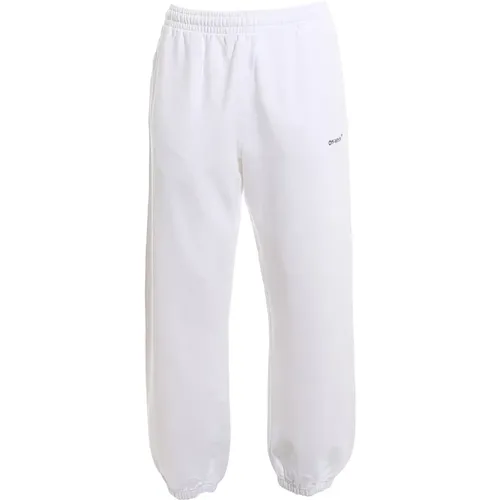 Off , Cotton Trousers Aw20 , male, Sizes: M - Off White - Modalova