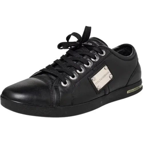 Pre-owned Leather sneakers , female, Sizes: 7 1/2 UK - Dolce & Gabbana Pre-owned - Modalova