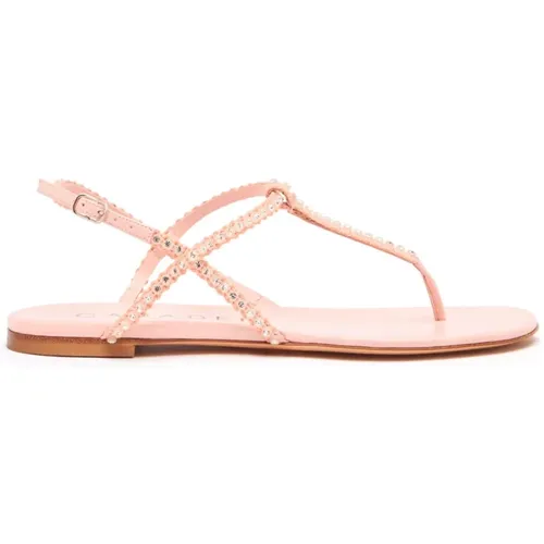 Flat Sandalen , Damen, Größe: 38 1/2 EU - Casadei - Modalova