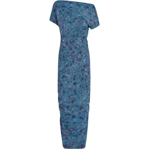 Silk Stretch Island Print Midi Dress , female, Sizes: L, 2XL, M, S, XS, XL - Cortana - Modalova