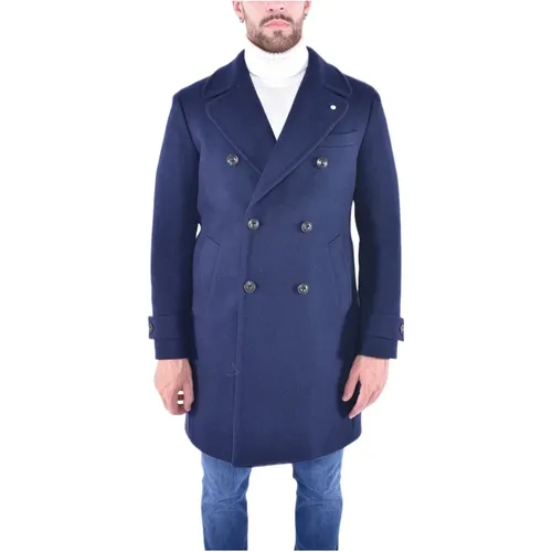 Double-Breasted Wool Coat , male, Sizes: L, 2XL, M, 5XL, XL, 3XL - L.b.m. 1911 - Modalova