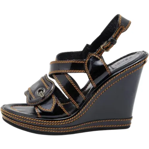 Pre-owned Leder sandals , Damen, Größe: 37 1/2 EU - Fendi Vintage - Modalova