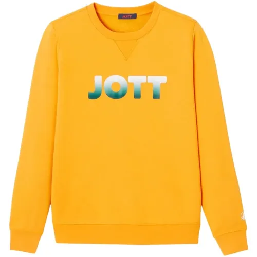 Bio-Baumwoll-Logo-Sweatshirt - Gelb , Damen, Größe: L - JOTT - Modalova