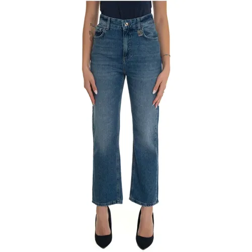High Waisted Straight Leg Denim Jeans , female, Sizes: W28, W32, W26, W33, W25, W30, W29, W27 - Liu Jo - Modalova