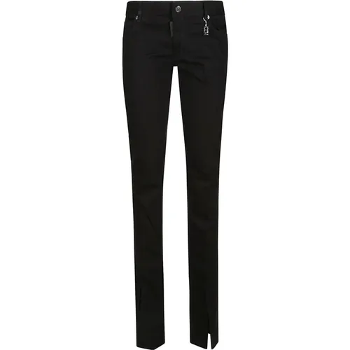 Schwarze Icon Trumpet Jeans , Damen, Größe: XS - Dsquared2 - Modalova