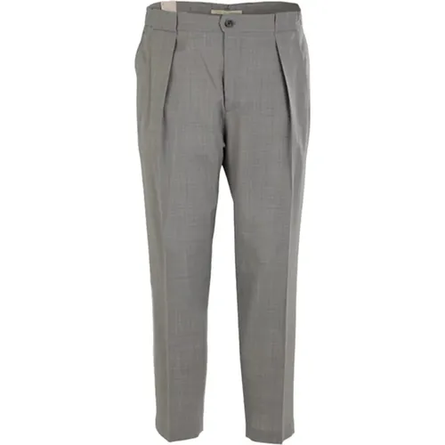 Contemporary Elegant Crop Pants with Logo Detail , male, Sizes: L, M, S - Briglia - Modalova