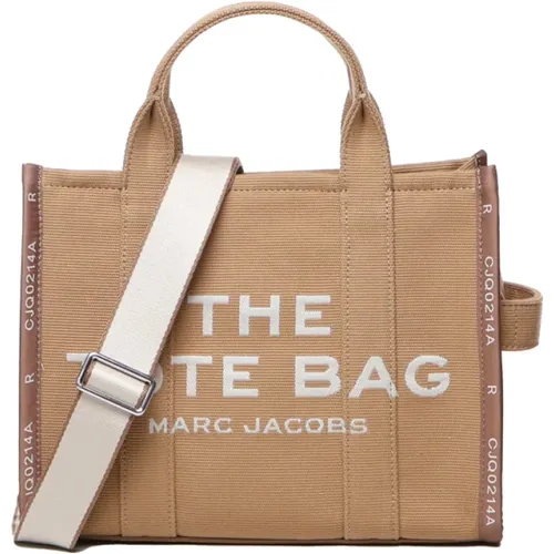 Camel Jacquard Fabric Shoulder Bag , female, Sizes: ONE SIZE - Marc Jacobs - Modalova