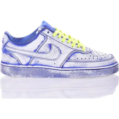 Handmade Blue Sneakers Customized Shoes , male, Sizes: 3 1/2 UK - Nike - Modalova