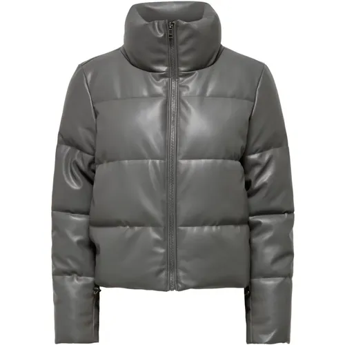 Hochgeschlossene Leder Damenjacke - Only - Modalova