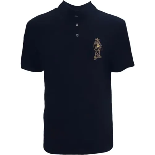 Poloshirt mit kurzen Ärmeln und gesticktem Cartoon-Adler-Logo , Herren, Größe: M - Emporio Armani - Modalova