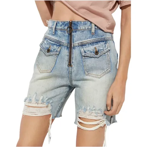 High Waist Bridgette Denim Shorts - One Teaspoon - Modalova