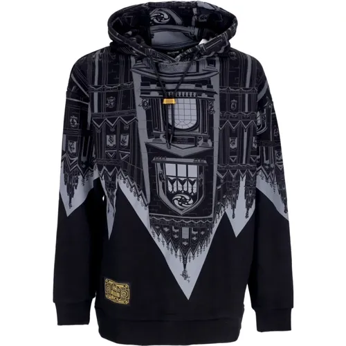 Lightweight Hooded Sweatshirt Milan Cathedral Print , male, Sizes: L, XL, M - Dolly Noire - Modalova