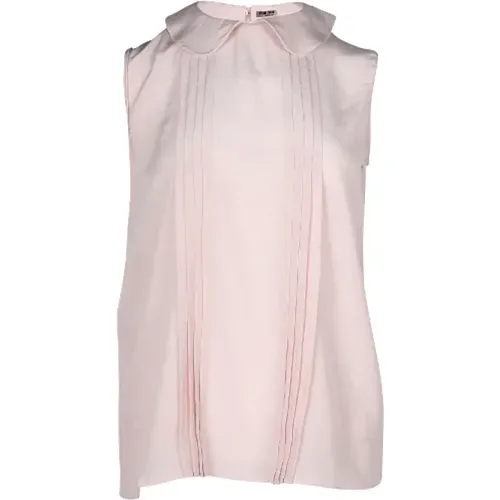 Pre-owned Silk tops , female, Sizes: S - Miu Miu Pre-owned - Modalova