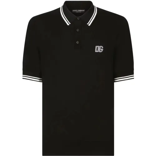 N0000 Schwarzes Polo , Herren, Größe: 2XL - Dolce & Gabbana - Modalova