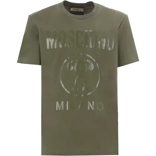 T-shirt , male, Sizes: 2XL, L, S, M, XL - Moschino - Modalova