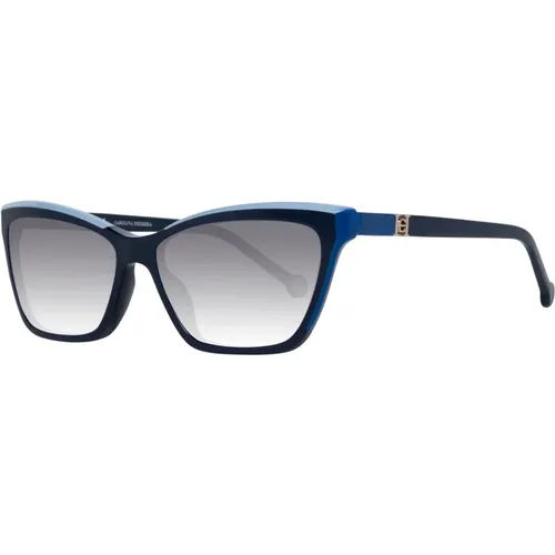Stylische Blaue Sonnenbrille für Frauen - Carolina Herrera - Modalova