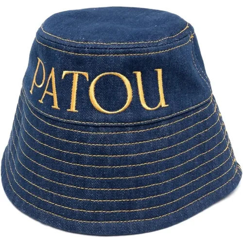 Bestickte Logo Denim Bucket Hat , Damen, Größe: M - Patou - Modalova